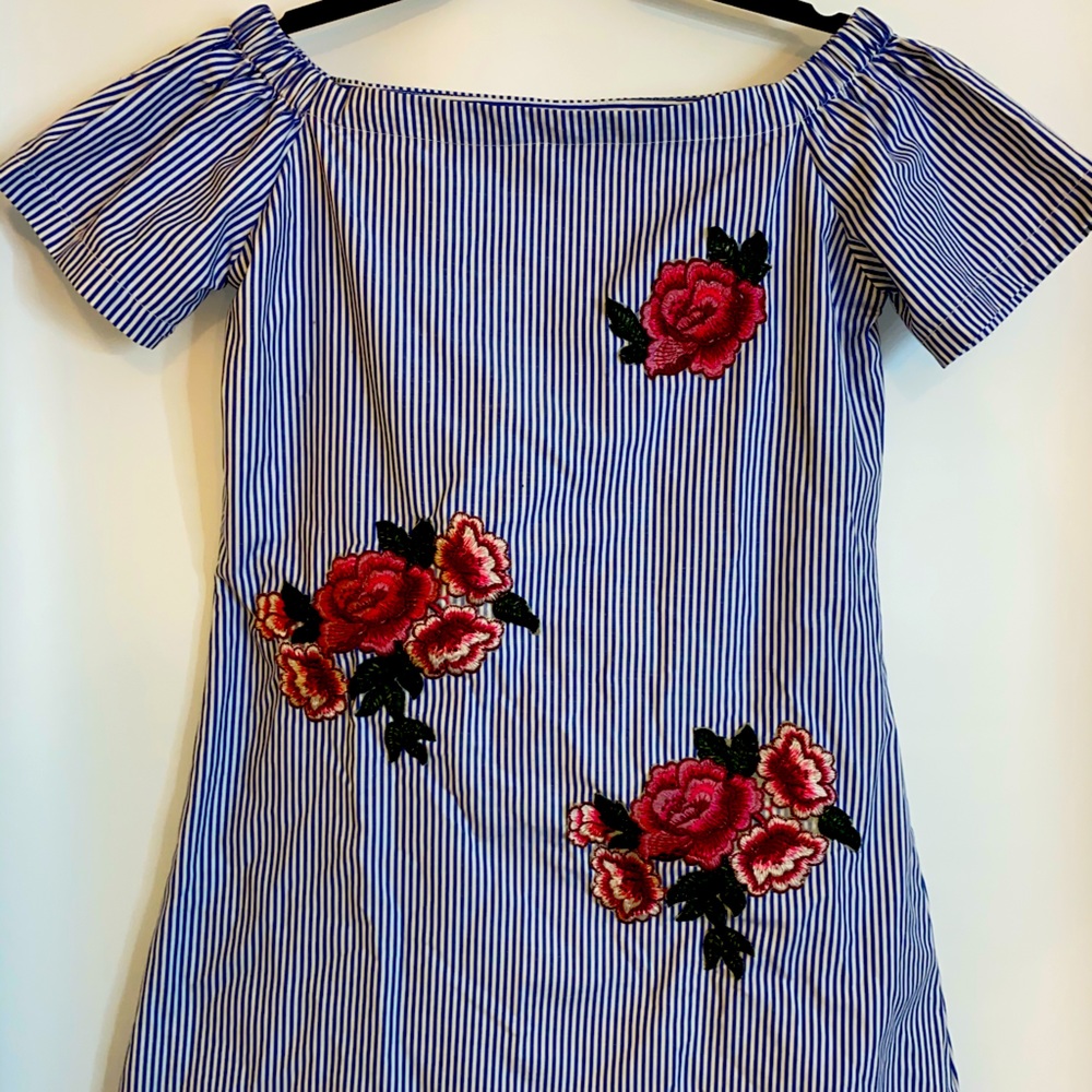 Style Envy’s dress with white and blue stripes